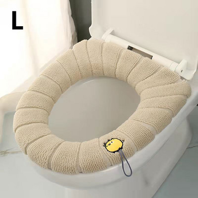 Navlaka za WC dasku Održava toplinu Crtani uzorak Closestool Mat Pletenje Meka podloga u obliku slova O WC daska Periva kupaonska oprema