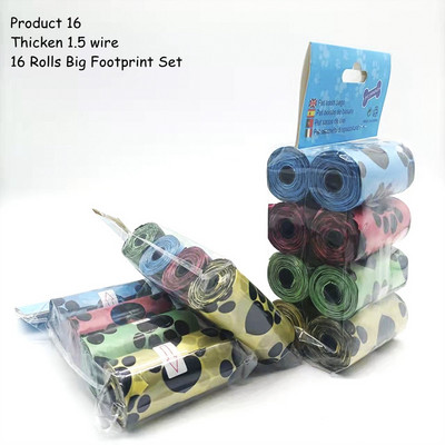 15 vrećica/rola Vreća za izmet psa, mačke, sakupljač, pokupiti kućne ljubimce, razgradiva vreća za smeće, praktična čista vreća za otpad, potrepštine za kućne ljubimce na otvorenom