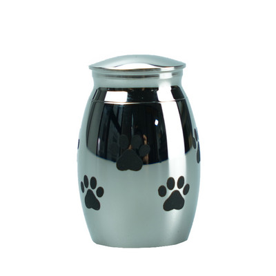 Urne za kućne ljubimce Kutija otporna na vlagu Urna s otiscima životinjskih šapa od nehrđajućeg čelika Spomenik kućnim ljubimcima Lijes Suveniri za kućne ljubimce