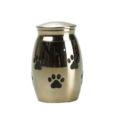 Urne za kućne ljubimce Kutija otporna na vlagu Urna s otiscima životinjskih šapa od nehrđajućeg čelika Spomenik kućnim ljubimcima Lijes Suveniri za kućne ljubimce