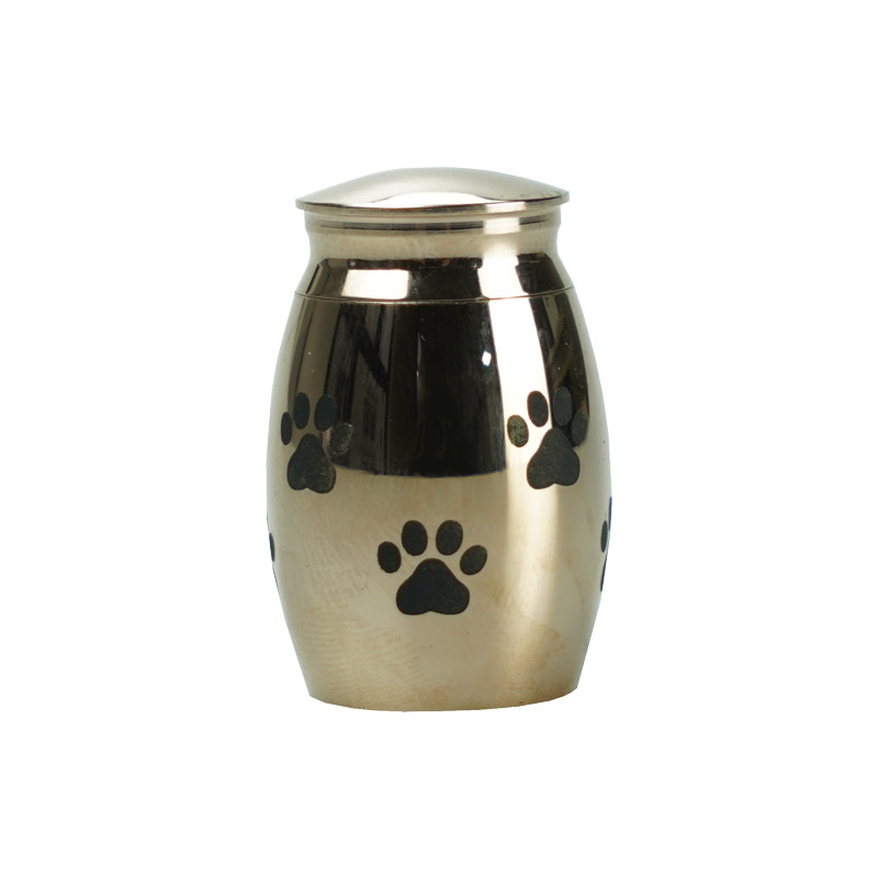 Urne za kućne ljubimce Kutija otporna na vlagu Urna s otiscima životinjskih šapa od nehrđajućeg čelika Spomenik kućnim ljubimcima Lijes Suveniri za kućne ljubimce