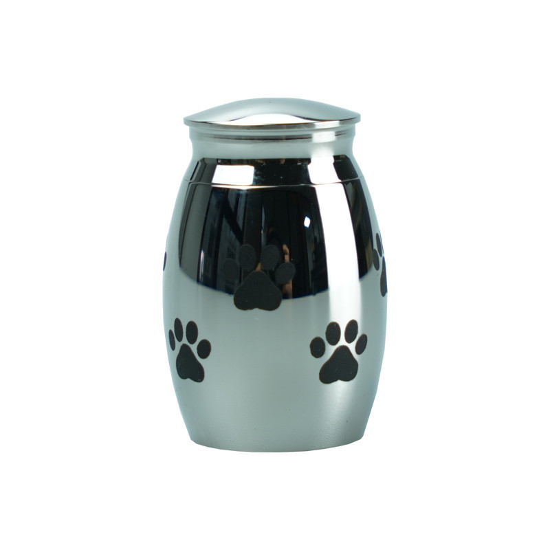 Urne za kućne ljubimce Kutija otporna na vlagu Urna s otiscima životinjskih šapa od nehrđajućeg čelika Spomenik kućnim ljubimcima Lijes Suveniri za kućne ljubimce