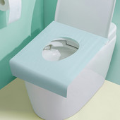 Vienreizējās lietošanas tualetes paliktnis 100% ūdensnecaurlaidīgs, drošība ceļojumi/kempingi Vannas istabas piederumi Paklājiņš Pārnēsājams tīrs tualetes vāks Tualetes sīkrīki