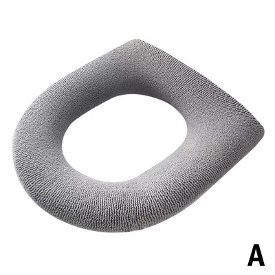 1vnt žieminis šiltas tualeto sėdynės užvalkalas Closestool kilimėlis, plaunamas mezgimo užvalkalas Bidė grynas O formos padas Minkštas vonios kambario priedai C O0L0