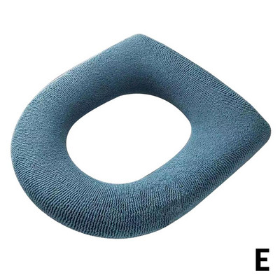 1vnt žieminis šiltas tualeto sėdynės užvalkalas Closestool kilimėlis, plaunamas mezgimo užvalkalas Bidė grynas O formos padas Minkštas vonios kambario priedai C O0L0