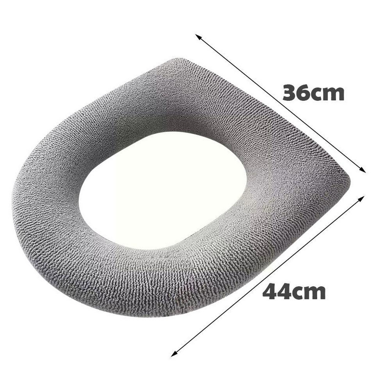 1vnt žieminis šiltas tualeto sėdynės užvalkalas Closestool kilimėlis, plaunamas mezgimo užvalkalas Bidė grynas O formos padas Minkštas vonios kambario priedai C O0L0