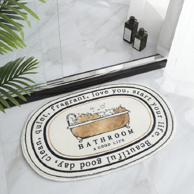 Retro vannas paklājiņš, neslīdošs, absorbējošs vannas istabas paklājs, mīksts plīša guļamistabas paklājs virtuves ieeja kājslauķis gaitenis sagaidīšanas paklāji mājas dekorēšanai