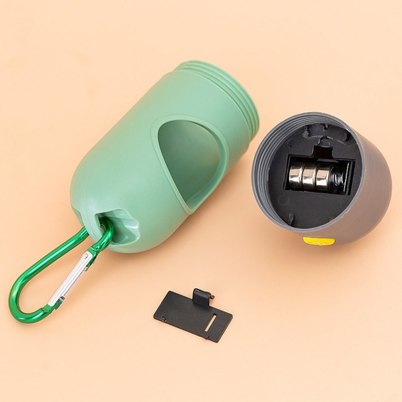 Noārdāmu suņu izkārnījumu maisiņu dozators LED suņu kaku maisiņu turētājs ar vieglu āra suņu atkritumu atkritumu maisu tīrīšanas piederumiem mājdzīvniekiem