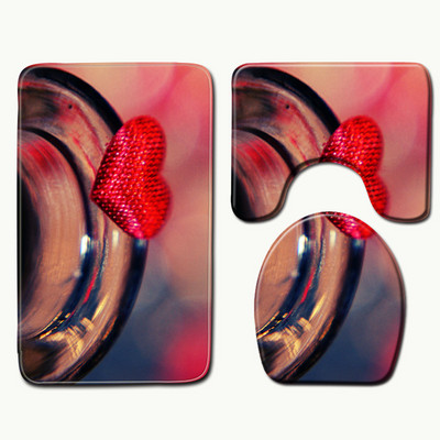 Zeegle prostirke za WC Kupaonski set tepiha Flanel prostirke za kupaonicu Navlaka za WC sjedalo kupaonice Prostirke za tuširanje Protuklizne prostirke za kupaonicu