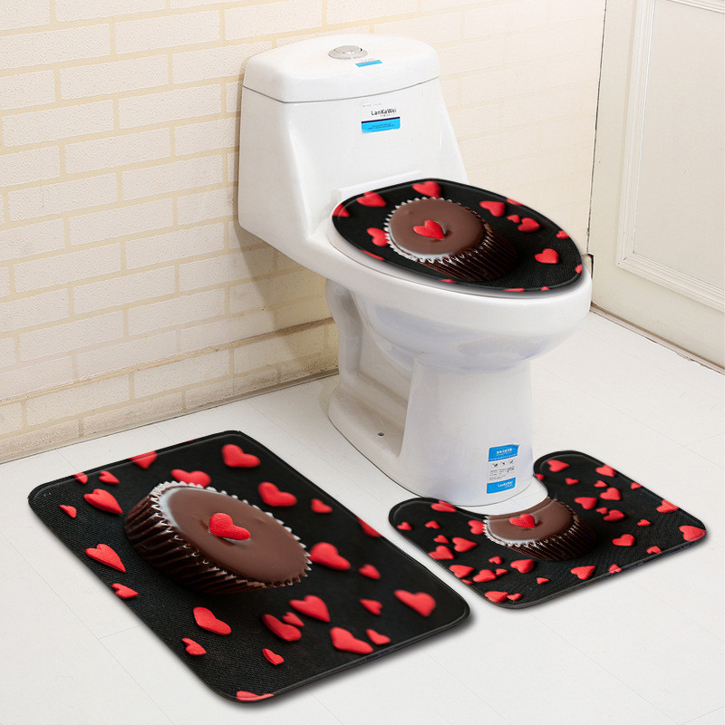 Zeegle prostirke za WC Kupaonski set tepiha Flanel prostirke za kupaonicu Navlaka za WC sjedalo kupaonice Prostirke za tuširanje Protuklizne prostirke za kupaonicu