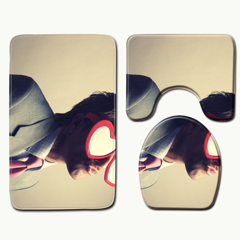 Zeegle prostirke za WC Kupaonski set tepiha Flanel prostirke za kupaonicu Navlaka za WC sjedalo kupaonice Prostirke za tuširanje Protuklizne prostirke za kupaonicu