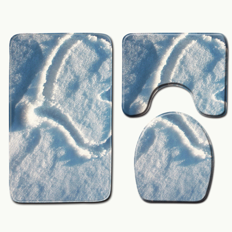 Zeegle prostirke za WC Kupaonski set tepiha Flanel prostirke za kupaonicu Navlaka za WC sjedalo kupaonice Prostirke za tuširanje Protuklizne prostirke za kupaonicu