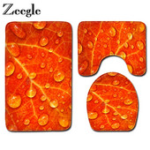 Zeegle 3Gb vannas paklājiņu komplekts tualetes sēdekļa pārvalks Vannas istabas grīdas paklāji Absorbējoši neslīdoši vannas paklāja paklāji tualetes vannas istabas paklājam