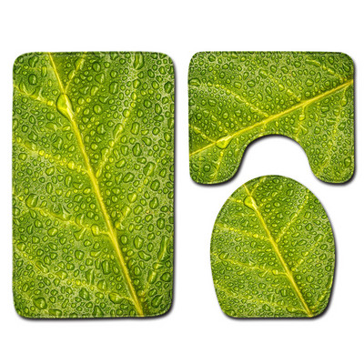 Zeegle 3Gb vannas paklājiņu komplekts tualetes sēdekļa pārvalks Vannas istabas grīdas paklāji Absorbējoši neslīdoši vannas paklāja paklāji tualetes vannas istabas paklājam