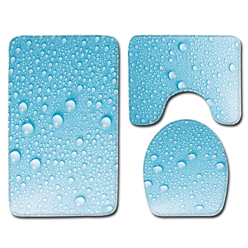 Zeegle 3Gb vannas paklājiņu komplekts tualetes sēdekļa pārvalks Vannas istabas grīdas paklāji Absorbējoši neslīdoši vannas paklāja paklāji tualetes vannas istabas paklājam