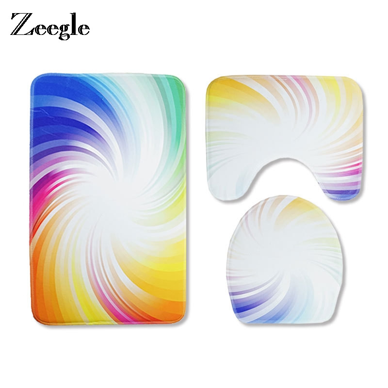 Zeegle krāsains vannas istabas paklājs Neslīdošs paklājs vannas istabai vannas paklāji absorbējoši vannas istabas grīdas paklāji tualetes paklāji dušas istabas paklājiņi