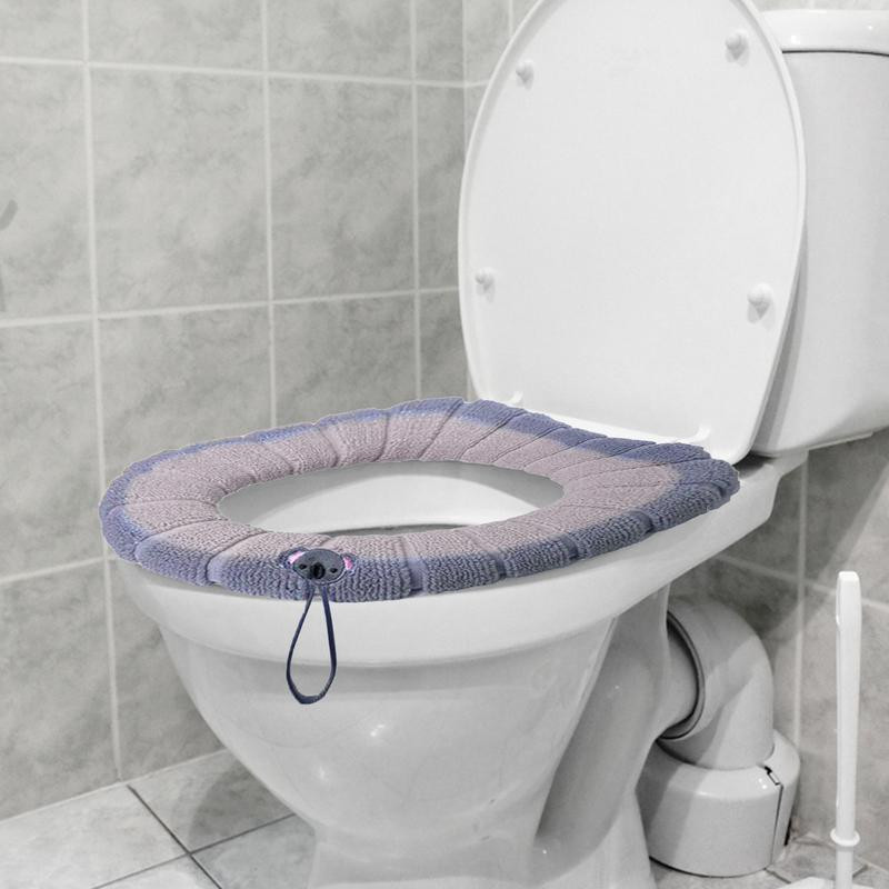 Jastuk za WC sjedalo u obliku slova O Toplija podloga za WC sjedalo s ručkom Navlaka za WC sjedalo Otporan na hladnoću Univerzalan za sve vrste UO