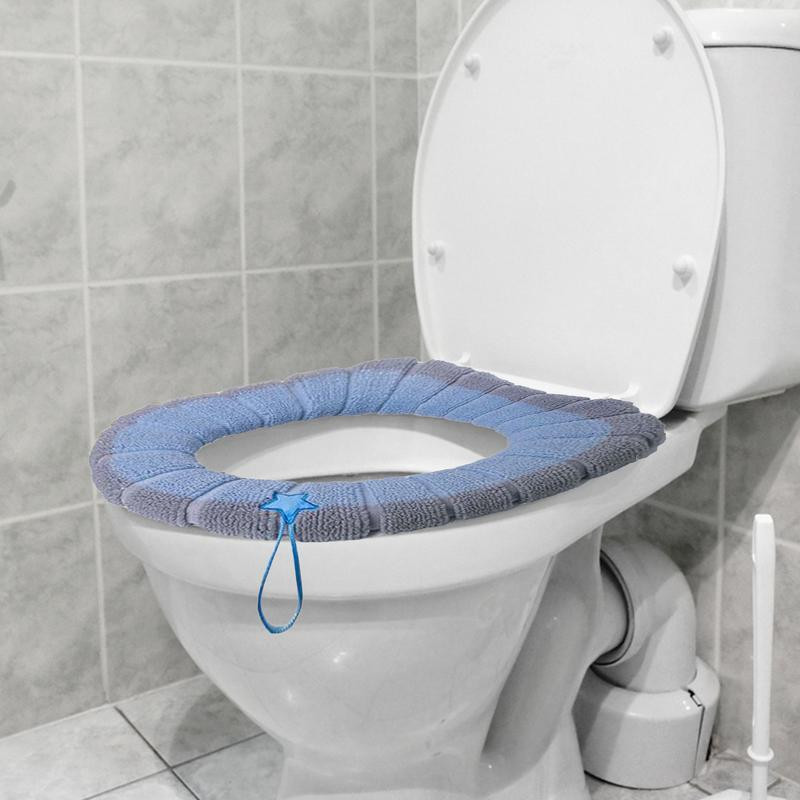 Jastuk za WC sjedalo u obliku slova O Toplija podloga za WC sjedalo s ručkom Navlaka za WC sjedalo Otporan na hladnoću Univerzalan za sve vrste UO