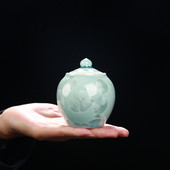 Jauna suņu urna kristāla glazūra, keramika, maza aizzīmogota mājdzīvnieka piemiņas kremācijas urna 100 ml mājdzīvnieku piederumi Urne Bapteme Szkatułka