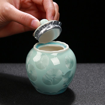 Нова кучешка урна Crystal Glaze Ceramic Small Sealed Pet Memorial Cremation Urne 100 ml Pet Supplies Urne Bapteme Szkatułka