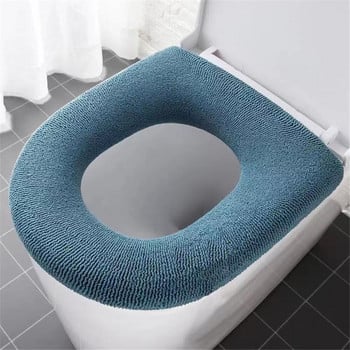 Топъл капак за тоалетна седалка Тиквен модел Тоалетна подложка Мека обков за тоалетна чиния за баня за всички тоалетни