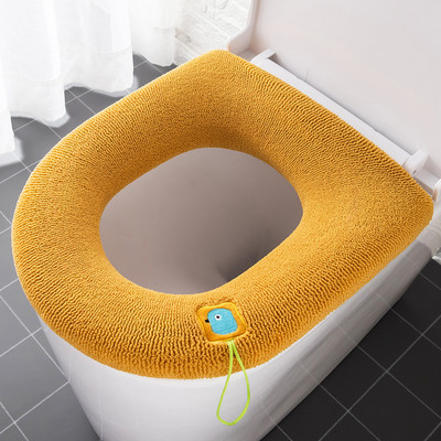 Capac pentru scaun de toaletă cald cu model de dovleac Covoraș pentru toaletă moale pentru baie Accesorii pentru toate toaletele