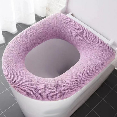 Capac pentru scaun de toaletă cald cu model de dovleac Covoraș pentru toaletă moale pentru baie Accesorii pentru toate toaletele