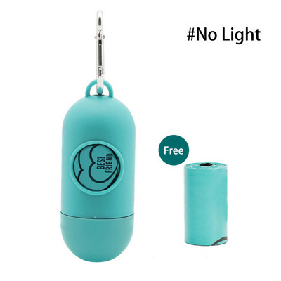 Noārdāmu suņu izkārnījumu maisiņu dozators LED gaismas kucēnu atkritumu kabata āra ceļojumu maisiņš kaķiem kaktu tīrīšana atkritumu maisi mājdzīvnieku piederumi