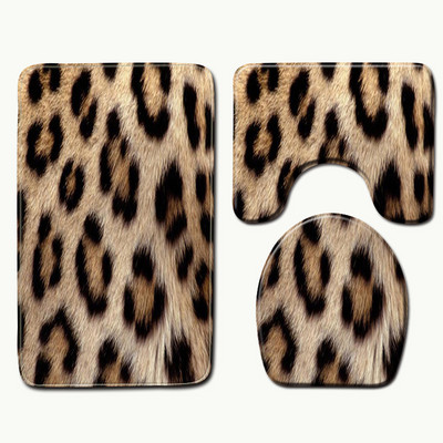 Zeegle Kupaonski set prostirki za kupanje za uređenje doma Prostirke za WC Protuklizne 3D tiskane meke flanelske prostirke Prekrivači za sjedala