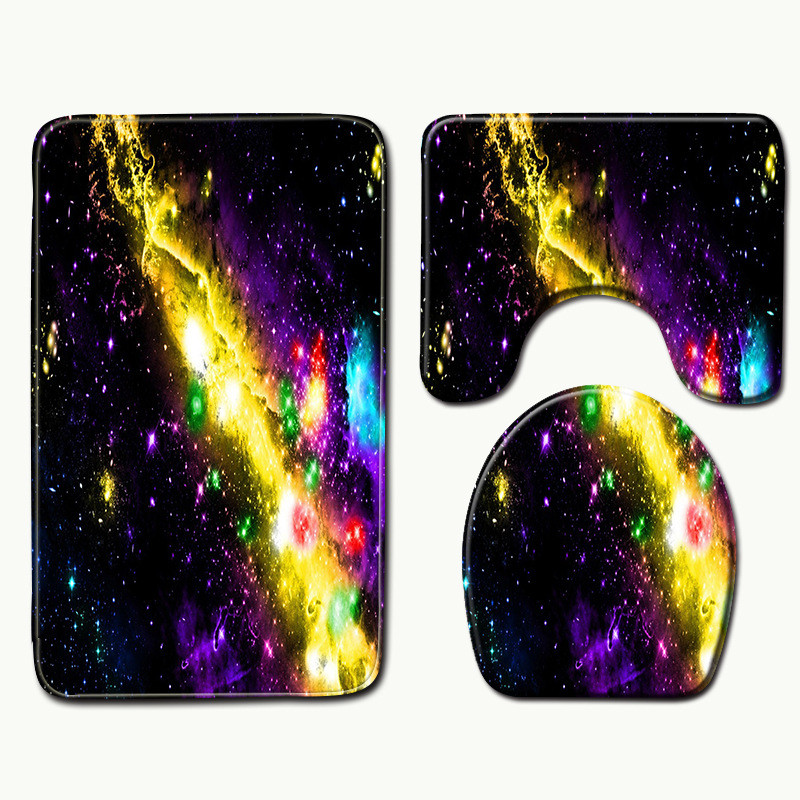 Zeegle Kupaonski set prostirki za kupanje za uređenje doma Prostirke za WC Protuklizne 3D tiskane meke flanelske prostirke Prekrivači za sjedala