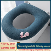 Storas tualeto sėdynės užvalkalo kilimėlis žiemai šiltas minkštas plaunamas uždaras kilimėlis sėdynės dėklas Tualeto dangtis pagalvėlė bidė užvalkalas vonios kambario priedai