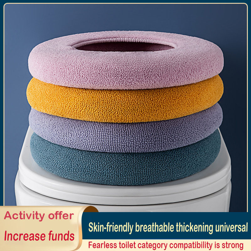 Storas tualeto sėdynės užvalkalo kilimėlis žiemai šiltas minkštas plaunamas uždaras kilimėlis sėdynės dėklas Tualeto dangtis pagalvėlė bidė užvalkalas vonios kambario priedai