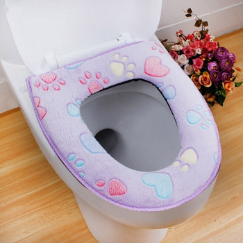Дръжка Капак за тоалетна седалка 2022 Топъл капак за тоалетна чиния Капак на седалката Горен капак Подложка Топло за баня Тоалетна чиния Чиния с мек цип Може да се пере