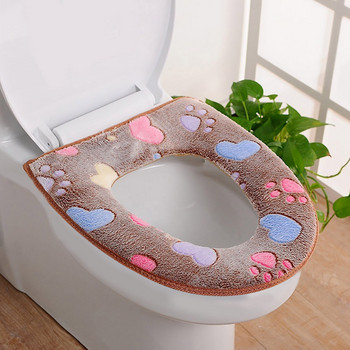 Χειρολαβή Κάλυμμα καθίσματος τουαλέτας 2022 Ζεστό κάλυμμα τουαλέτας Κάλυμμα καθίσματος Πάνω κάλυμμα Μαξιλάρι μπάνιου Θερμότερο κάθισμα τουαλέτας Μπολ Μαλακό φερμουάρ που πλένεται