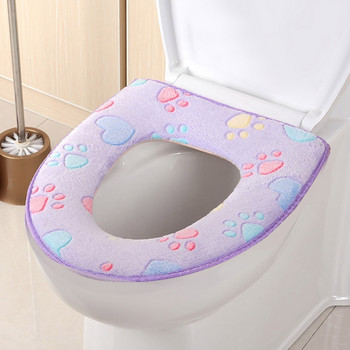 Дръжка Капак за тоалетна седалка 2022 Топъл капак за тоалетна чиния Капак на седалката Горен капак Подложка Топло за баня Тоалетна чиния Чиния с мек цип Може да се пере