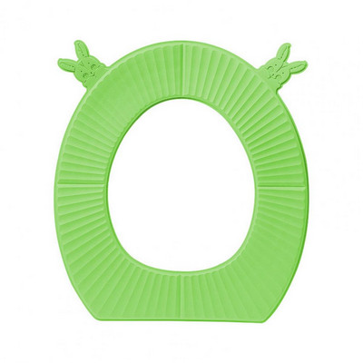 Tualetes paklājiņš U/O formas Universāls ūdensizturīgs ar diviem rokturiem Cartoon Rabbit Head salokāms tualetes sēdekļa paliktnis Closestool Siltāks priekš Hom