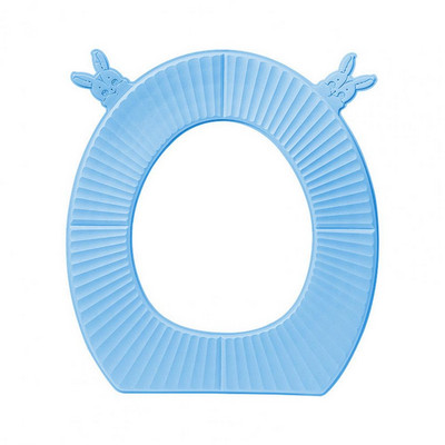 Tualetes paklājiņš U/O formas Universāls ūdensizturīgs ar diviem rokturiem Cartoon Rabbit Head salokāms tualetes sēdekļa paliktnis Closestool Siltāks priekš Hom