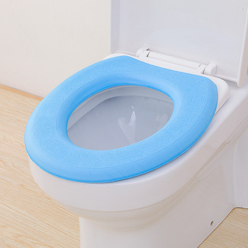 Меко EVA водоустойчиво покривало за тоалетна чиния Калъф за капака на седалката Възглавница Плътен цвят За многократна употреба Покривало за тоалетна седалка Подложки Аксесоари за баня