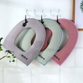 Universāls plīša biezs tualetes sēdekļa pārklājs mīksts plīša tualetes paklājiņš ar rāvējslēdzēju tualetes paklājiņš Closestool ziemas siltais tualetes paklājiņš