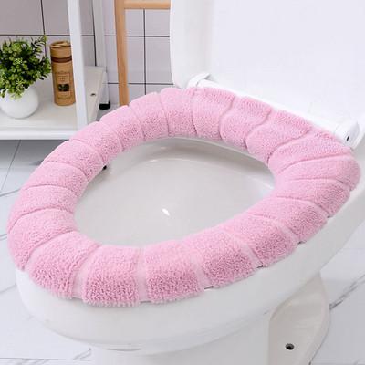 Universāls plīša biezs tualetes sēdekļa pārklājs mīksts plīša tualetes paklājiņš ar rāvējslēdzēju tualetes paklājiņš Closestool ziemas siltais tualetes paklājiņš