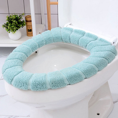 Universāls plīša biezs tualetes sēdekļa pārklājs mīksts plīša tualetes paklājiņš ar rāvējslēdzēju tualetes paklājiņš Closestool ziemas siltais tualetes paklājiņš