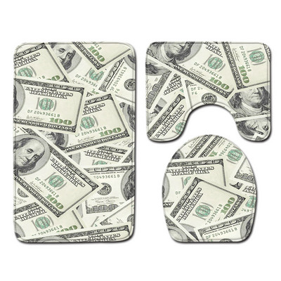 Zeegle kreativni set prostirki za kupanje Neklizajuća čvrsta prostirka za kupaonicu Dekoracija kupaonice Tepih Navlaka za WC sjedalo Meka moderna kupaonska prostirka za tuširanje