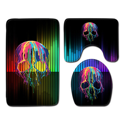 Zeegle kreativni set prostirki za kupanje Neklizajuća čvrsta prostirka za kupaonicu Dekoracija kupaonice Tepih Navlaka za WC sjedalo Meka moderna kupaonska prostirka za tuširanje