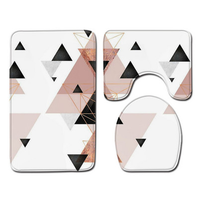 Zeegle kreativni set prostirki za kupanje Neklizajuća čvrsta prostirka za kupaonicu Dekoracija kupaonice Tepih Navlaka za WC sjedalo Meka moderna kupaonska prostirka za tuširanje