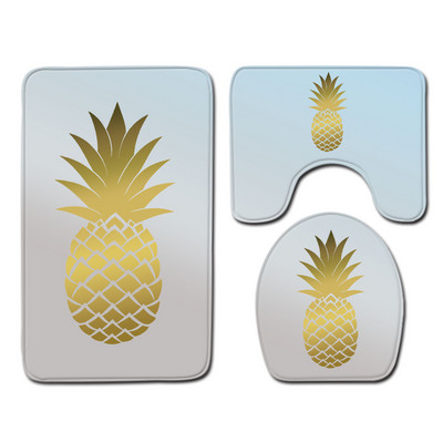 Zeegle kreativni set prostirki za kupanje Neklizajuća čvrsta prostirka za kupaonicu Dekoracija kupaonice Tepih Navlaka za WC sjedalo Meka moderna kupaonska prostirka za tuširanje