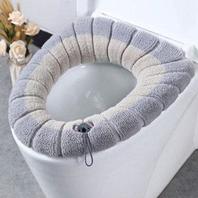 Navlaka za WC sjedalo Održava toplinu Closestool Mat Kupaonski pribor koji se može prati Knitting Pure Color Mekana podloga u obliku slova O Jastučići za WC sjedalo