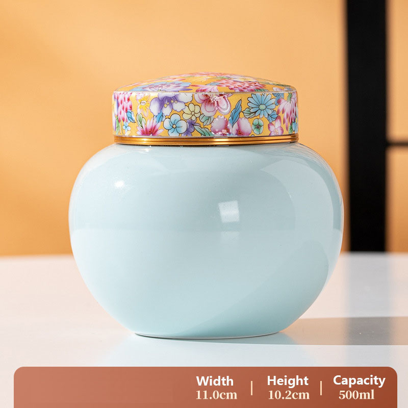 Emajl Keramika Staklenka za kremiranje kućnih ljubimaca Poklopac od legure Zatvorena tegla Pas Mačka Pogrebni spomenik Pogrebni pribor 500 ml Kapacitet Dva stila