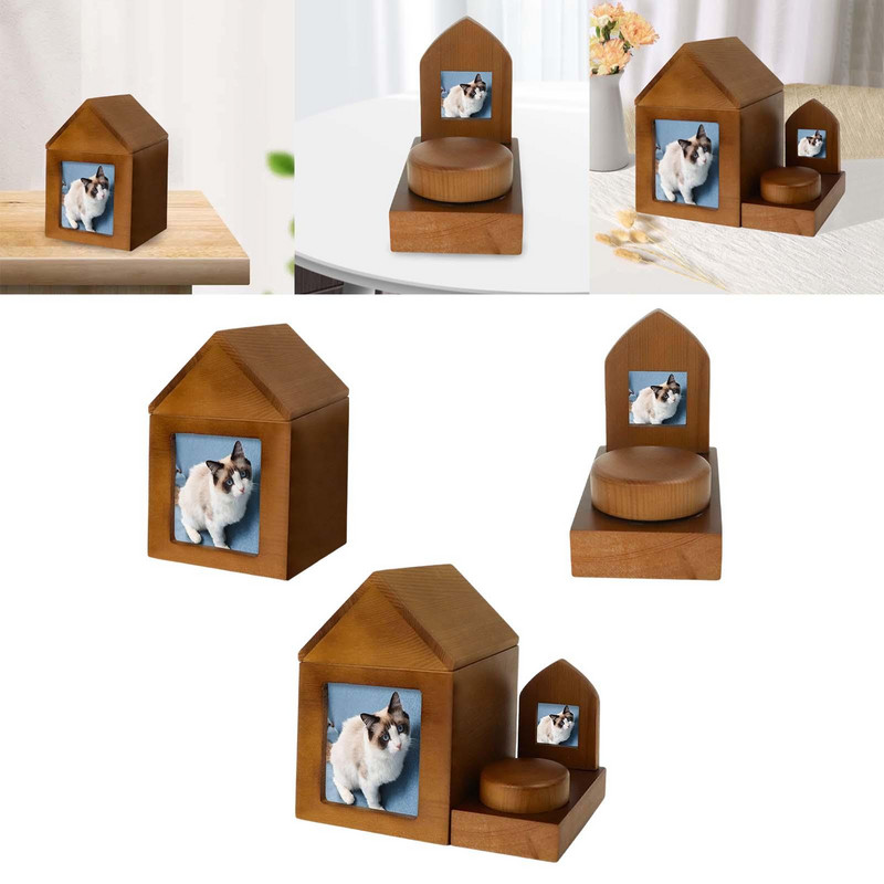 Mājdzīvnieku pelni Urnas Koka dzīvnieku piemiņas zīme Apbedīšanas piederumi Neaizmirstami