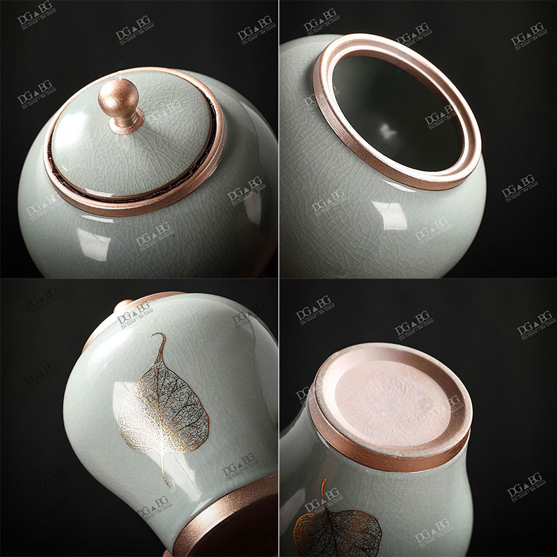 Apbedīšanas urnas pelniem cilvēku kremēšanai, piemiņas pelnu turētājs, suvenīri, dāvana ķīniešu stila lapu keramikas uzglabāšanas dekors