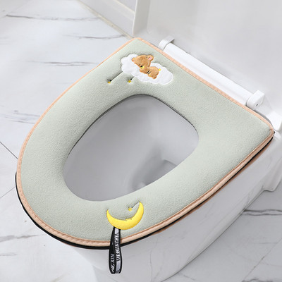 Cartoon Thicken tualetes sēdekļa pārsegs Closestool Mat Tualetes vāka pārsegs Vannas istabas piederumi Tualetes sēdeklis Mīksts Universāls WC paliktņa pārklājs